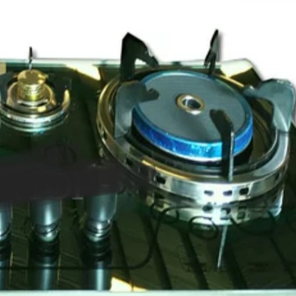 Kompor Gas Kaca 3 Tungku Tempered Glass Infrared Tornado