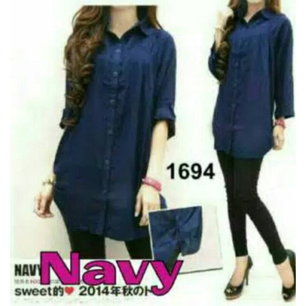 Tq88indonesia Fashion Kemeja Wanita Big Size Putih / LONGTOP JUMBO / Kem Polos Lengan Panjang / Hem Oversize / Ootd