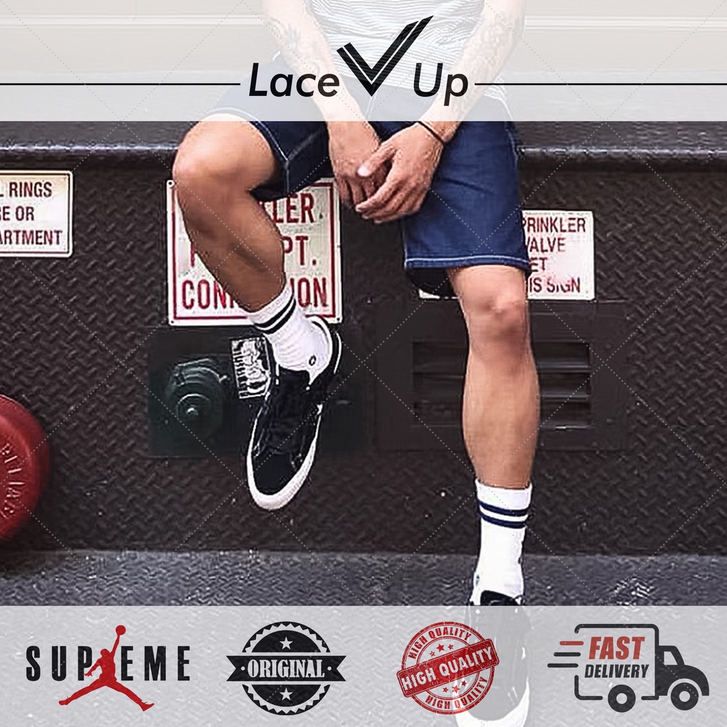 Kaos Kaki Old School Stripes Socks - Lace Up Skate Socks