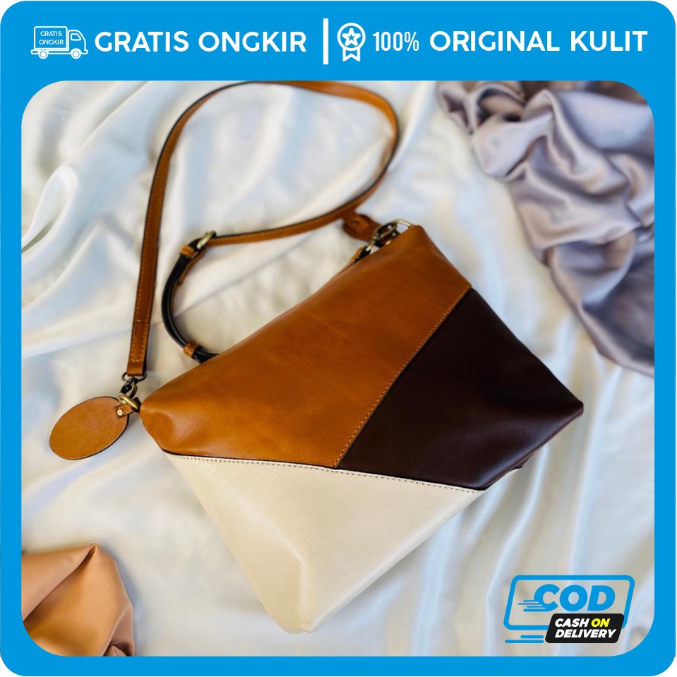 Tas Selempang Kulit asli garut Tas wanita selempang kulit asli tas papirut asli garut tas slempang w