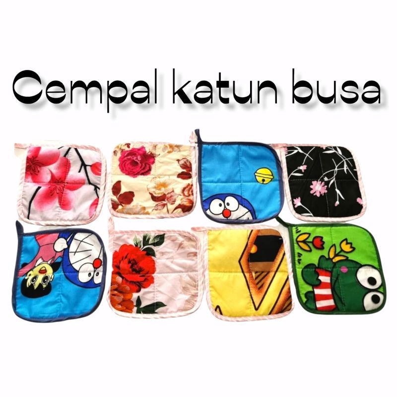 [COD] CEMPAL MOTIF BAHAN KATUN LAPIS BUSA 15x15CM