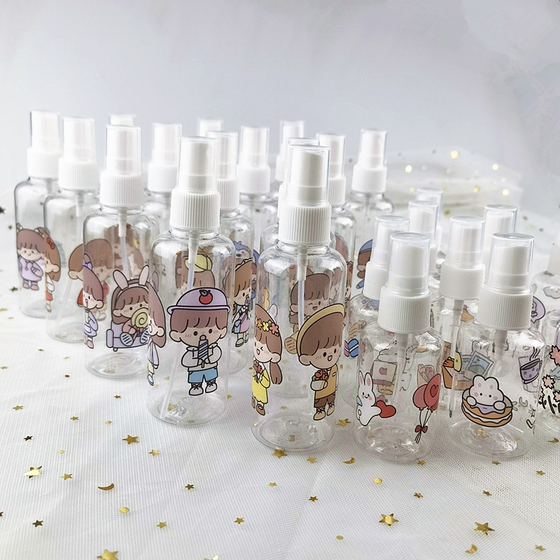 Magic789 50ml 100ml Cartoon Spray Bottle Small Travel Bottles for Cosmetic Shampoo Perfume Container