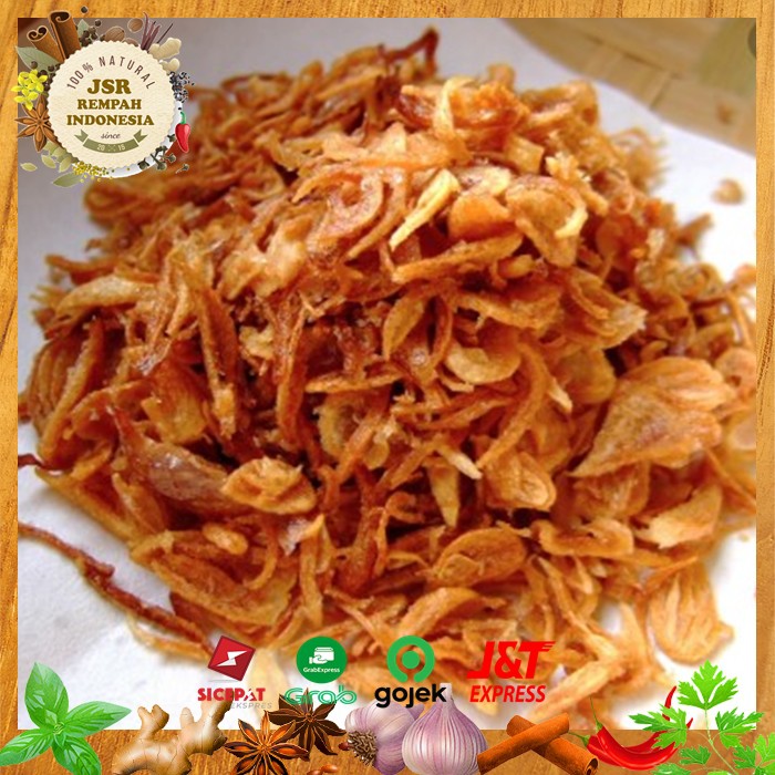 

BAWANG GORENG ASLI RENYAH ISI 200 GRAM KUALITAS PREMIUM BUMBU DAPUR JSR REMPAH
