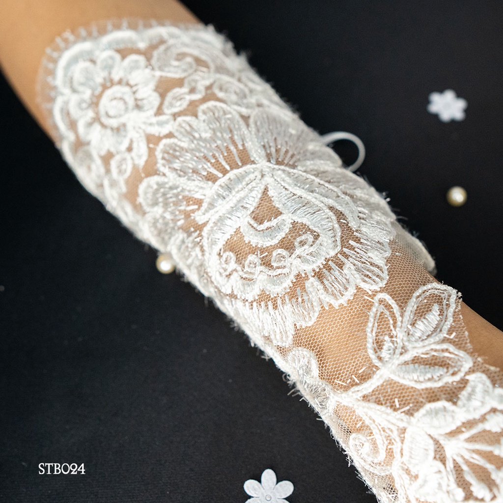 [STOK TERBATAS] AKSESORIS BRIDAL GLOVES ASESORIS PERNIKAHAN WEDDING WANITA LACE STB024