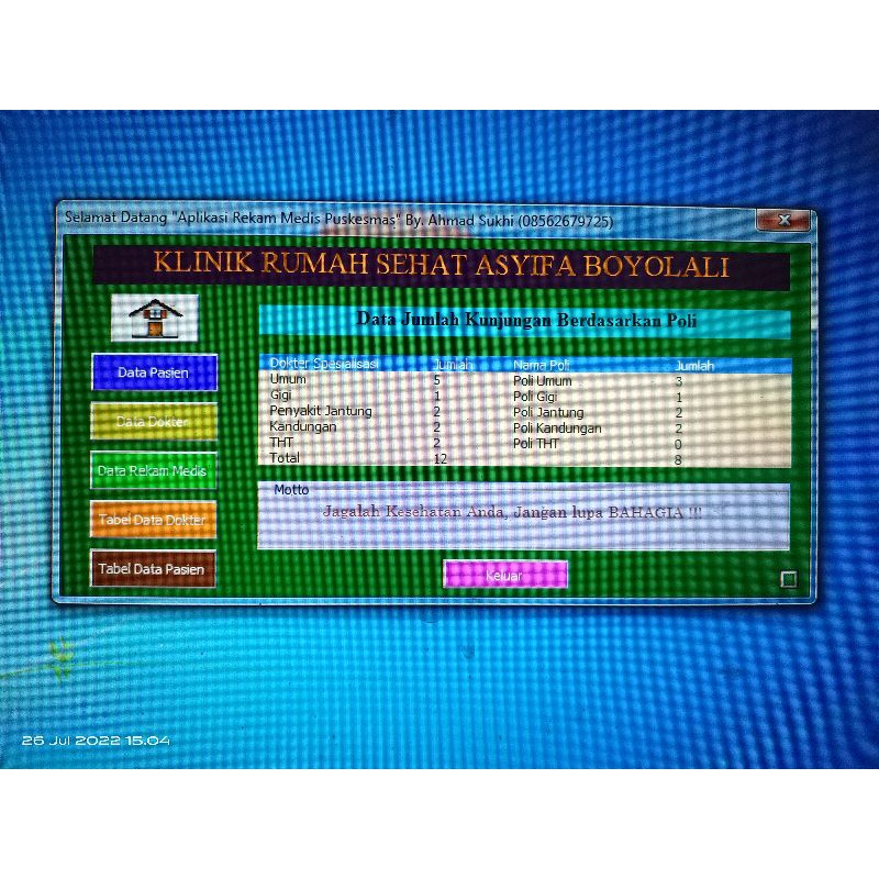 Aplikasi Rekam Medis Excel Vba