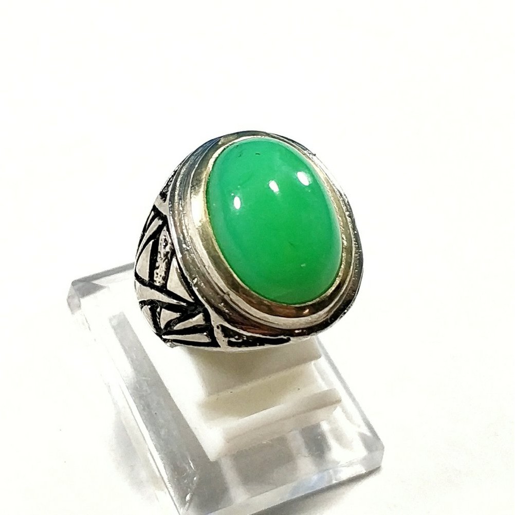 CINCIN BATU AKIK NATURAL CHRYSOPRASE CHALCEDONY AUSTRALIA