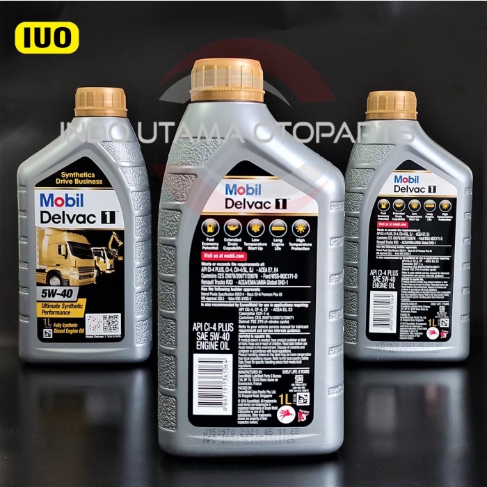 Oli Delvac One 5W 40 Mobil One Fully Synthetic isi 1 Ltr ASLI