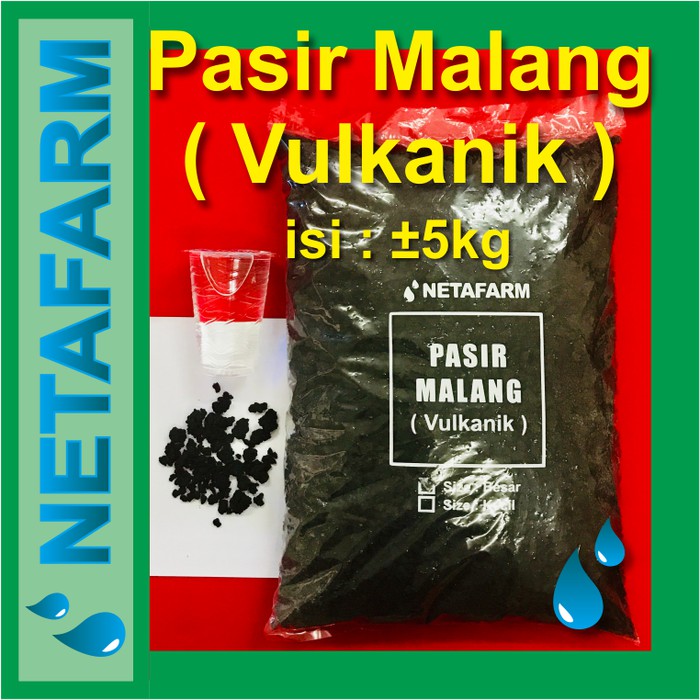 Media Tanam - PASIR MALANG VULKANIK size Random Mixed 5kg