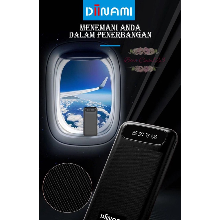 PowerBank DIINAMI  10000mah A89 2.1A Dual Input Port Type C &amp; Micro USB Original Fast Charging Real Capacity GARANSI 1 TAHUN BC6652