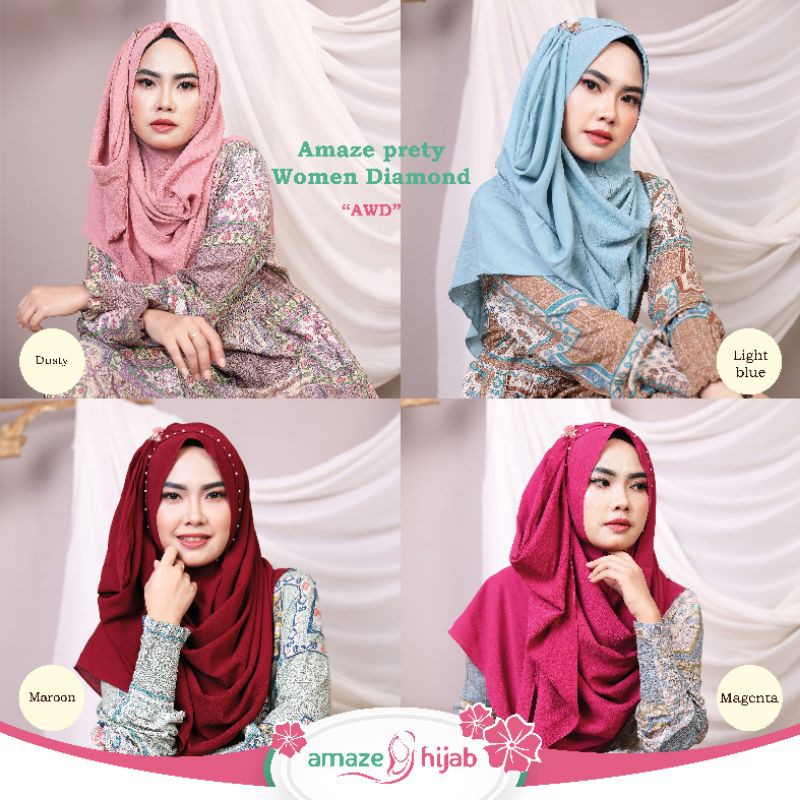 AWD//amaze prety women diamont//tiara hijabers//amaze hijab//pastan