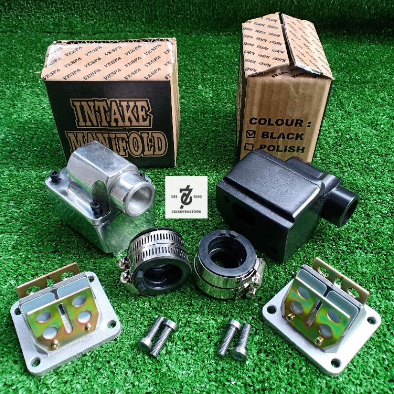 Intake Manifold Manipol Susun Vespa Komplit Membran Rxz