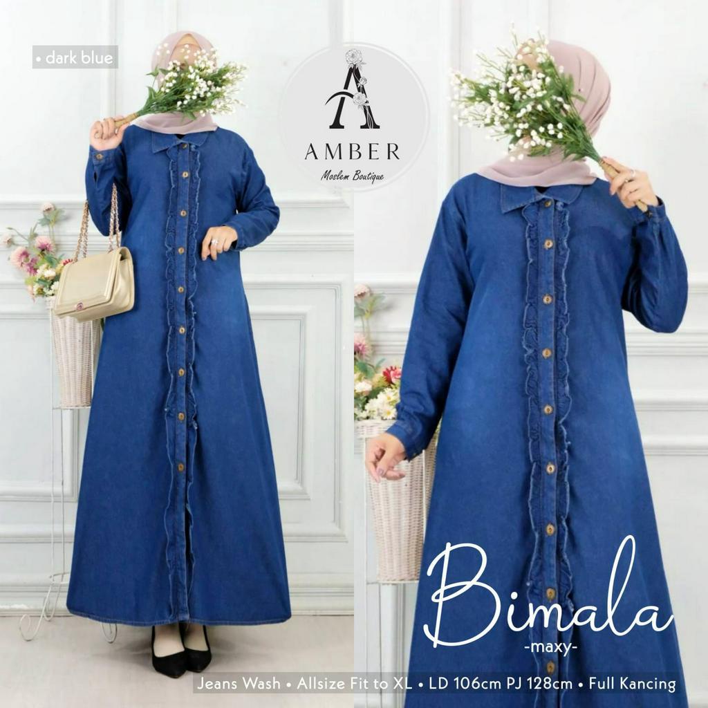 DRESS JEANS / 18.7 / AUDREE MELCIA YAMILA BIMALA RUZENA DANEA WALEA / DRESS  ALLSIZE FIT TO XL / AMBER