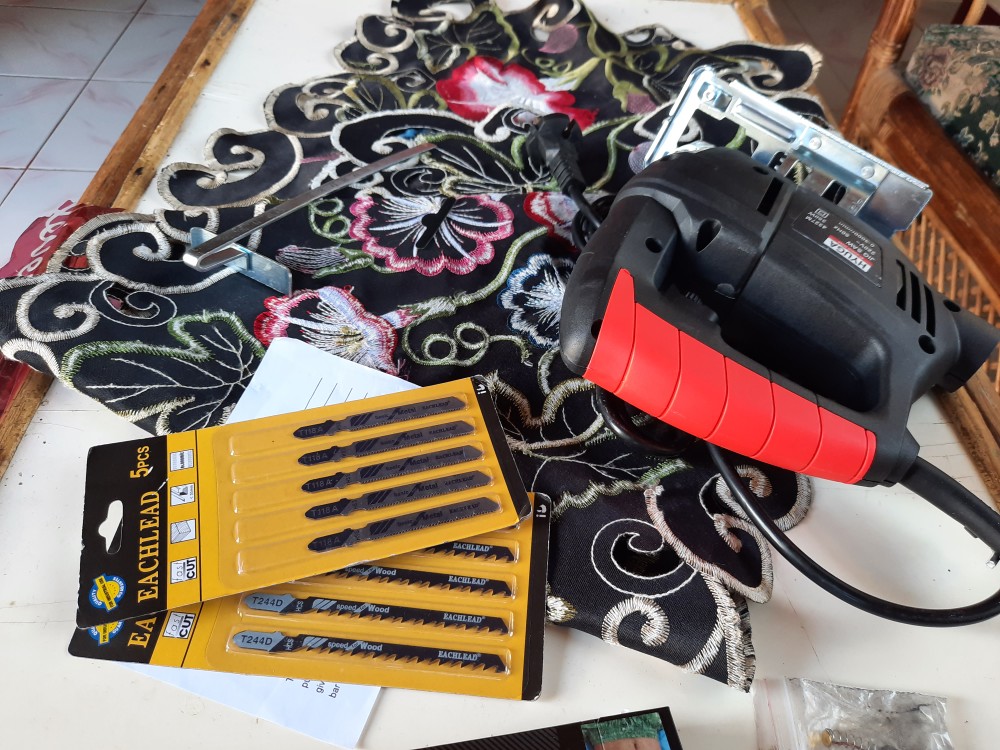 Promo Mesin Jigsaw Gergaji Kayu Triplek Besi Uchiha Type Heavy Duty Japan Bonus 5 Mata