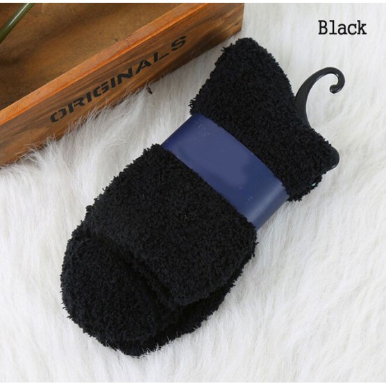 Kaos Kaki Wool Thermal Unisex Cowok Cewek Wol Hangat Tebal Pria Wanita Import