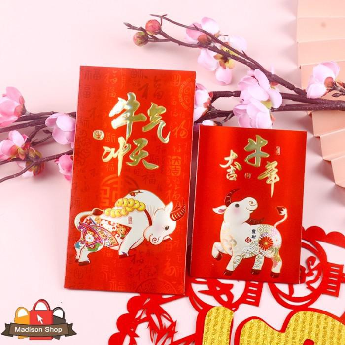 

Angpao Kerbau Premium Tebal Ampao Imlek Murah Angpao Kerbau Emas 2021 - 2081 pjg isi 2