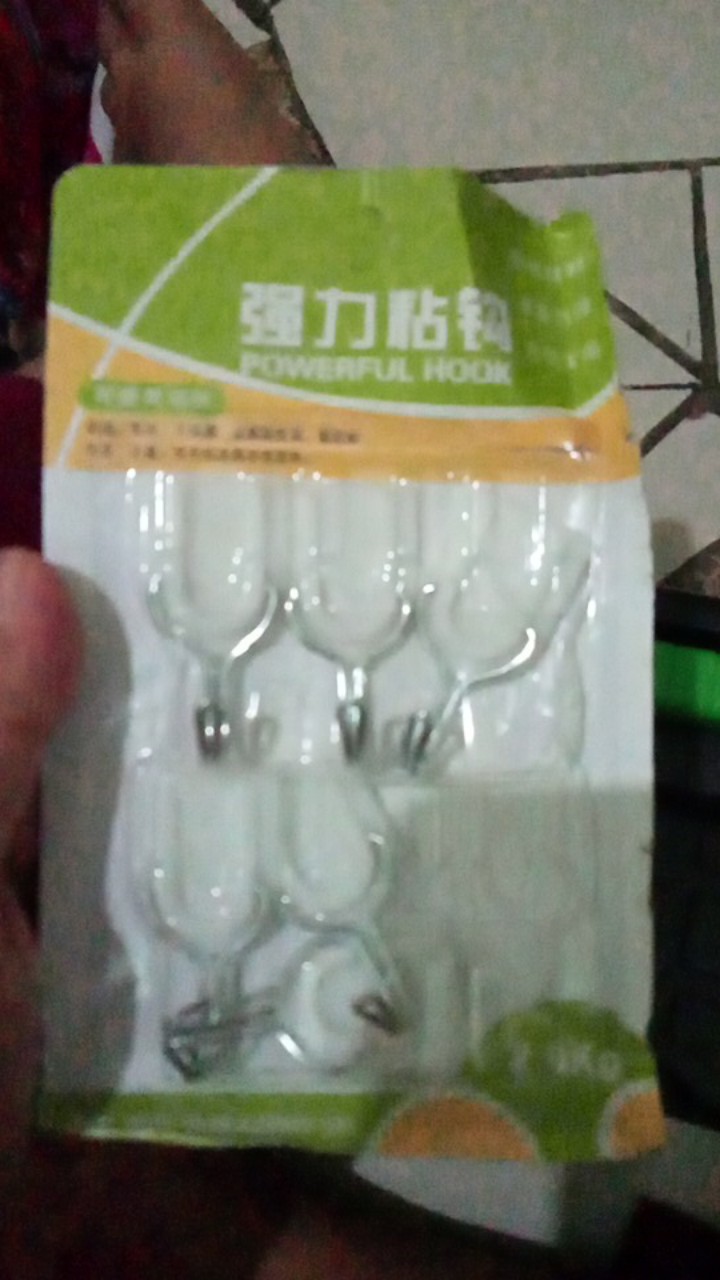 Gantungan Hook Isi 6 Pcs - Powerful Hook - Gantungan Tempel Serbaguna