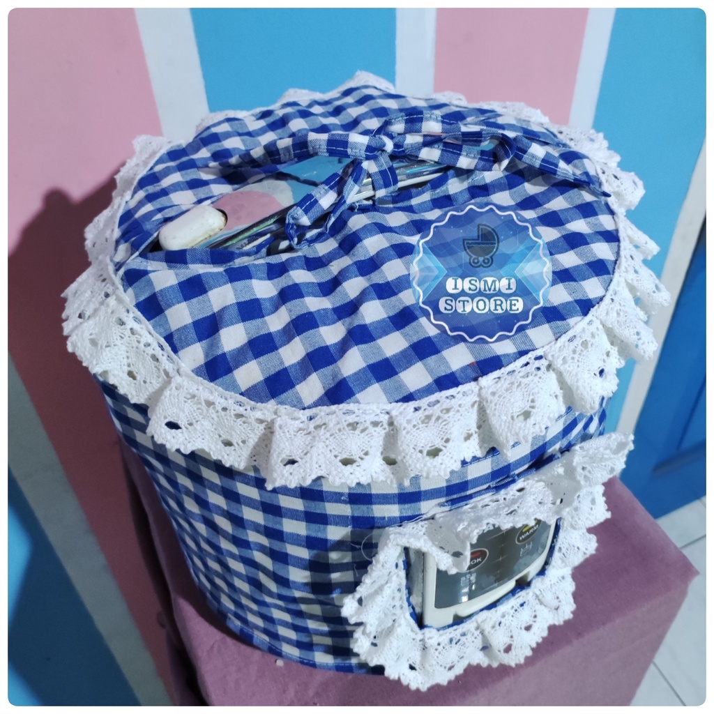 SARUNG MAGICOM Motif Kotak Gingham / Cover Pelindung Magicom Rice Cooker Estetik Kekinian Gaya Korea Bahan Katun by Ismi Store