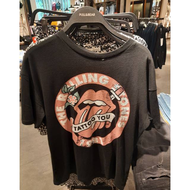 rolling stones t shirt pull and bear