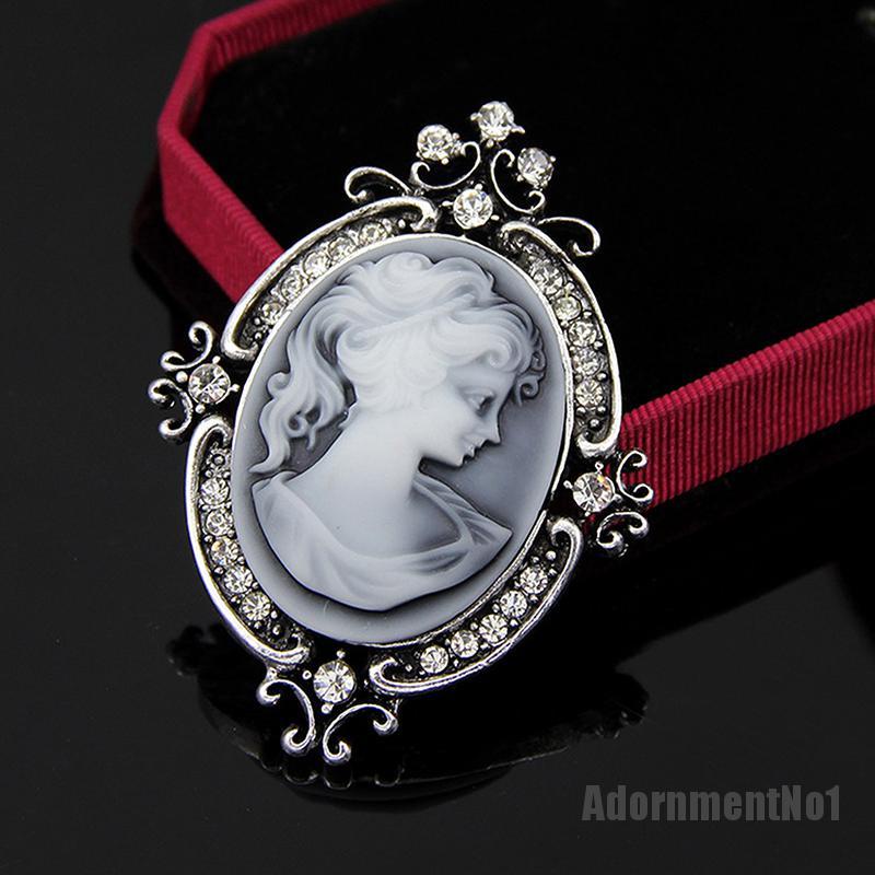 (Adornmentno1) Bros Pin Wanita Desain Cameo Victoria Hias Kristal Untuk Pesta Nikah