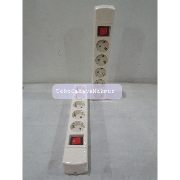 UTICON Stop Kontak Arde 5 Lubang + Saklar Lampu ST-1582NC / 5-Soket