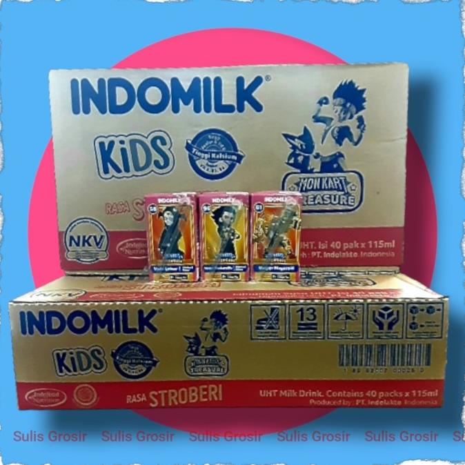 

BAYAR COD Susu Indomilk Kids 115 ml 1 karton isi 40 pcs Rasa Stroberi