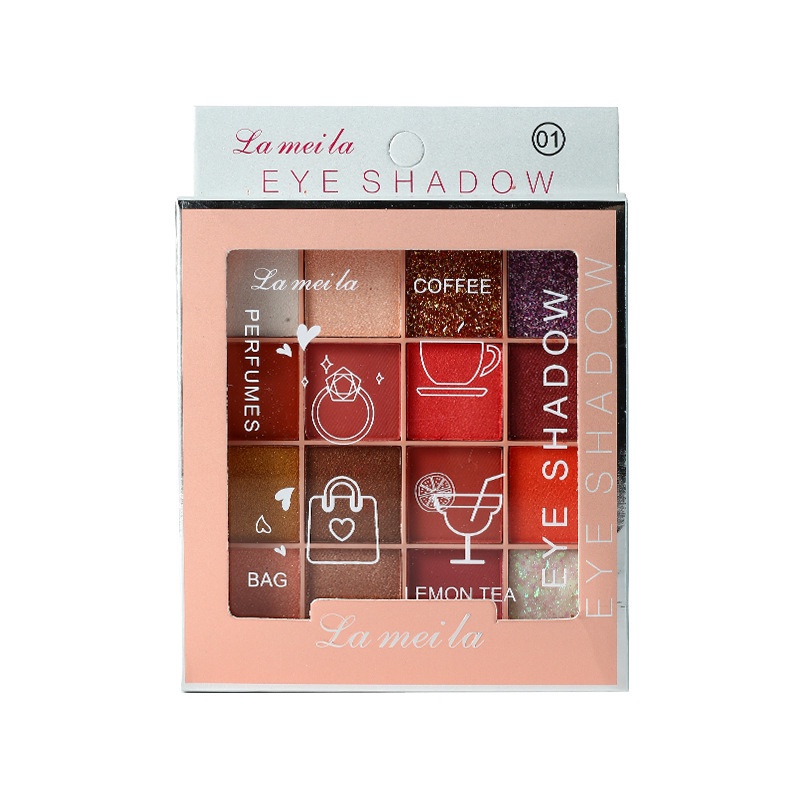 [ORIGINAL] Lameila Eyeshadow Palette 16 Color Matte seri LM 3043/Lameila Eyeshadow/Eyeshadow Glitter/Eyeshadow 16 warna