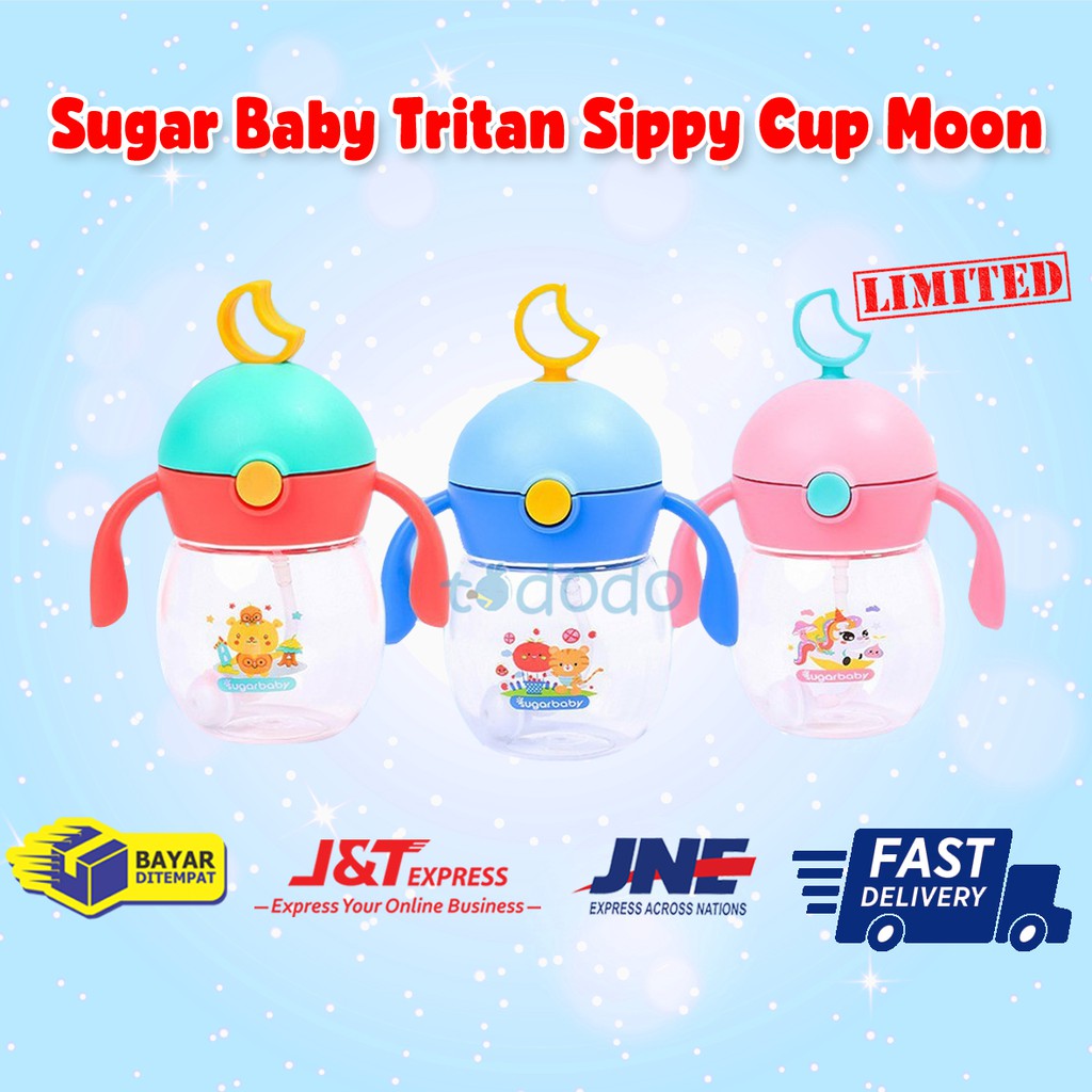 Sugar Baby Tritan Sippy Cup Moon (240 ml, 9 mo+) / Botol Minum