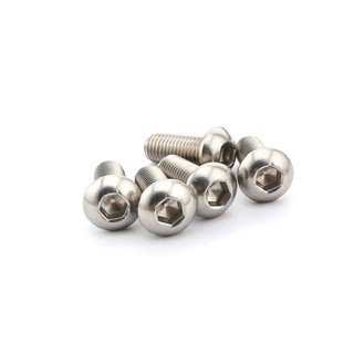 Baut L M3 M4 M5 3mm 4mm 5mm 6mm 8mm 10mm 14mm 16mm 20mm 25mm 30mm ISO7380 Stainless Steel 304 Round Head Hexagon Socket Screw