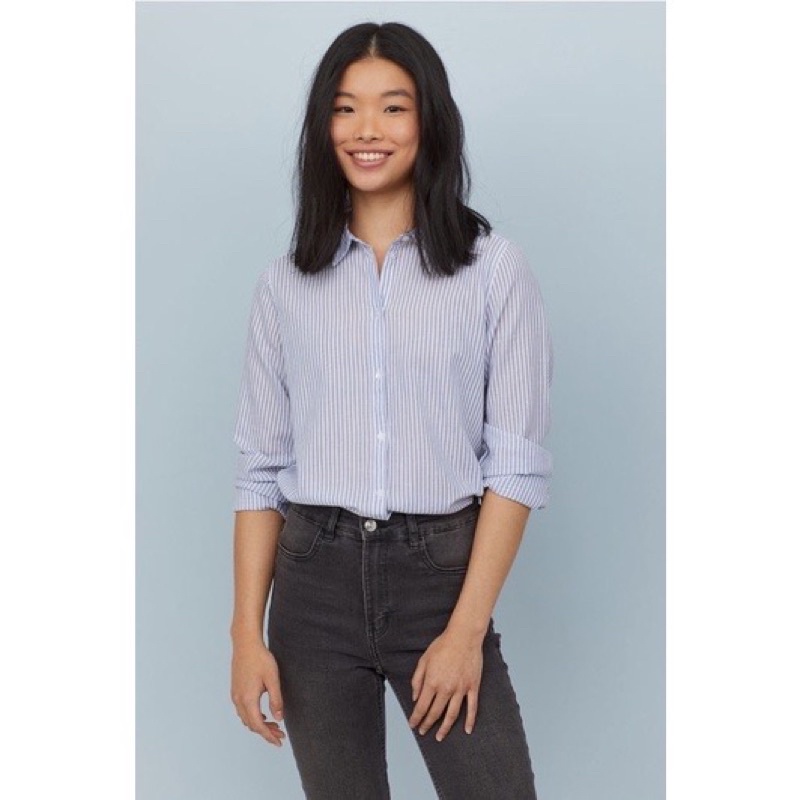 Cotton Striped Shirt by hnm original 100%
