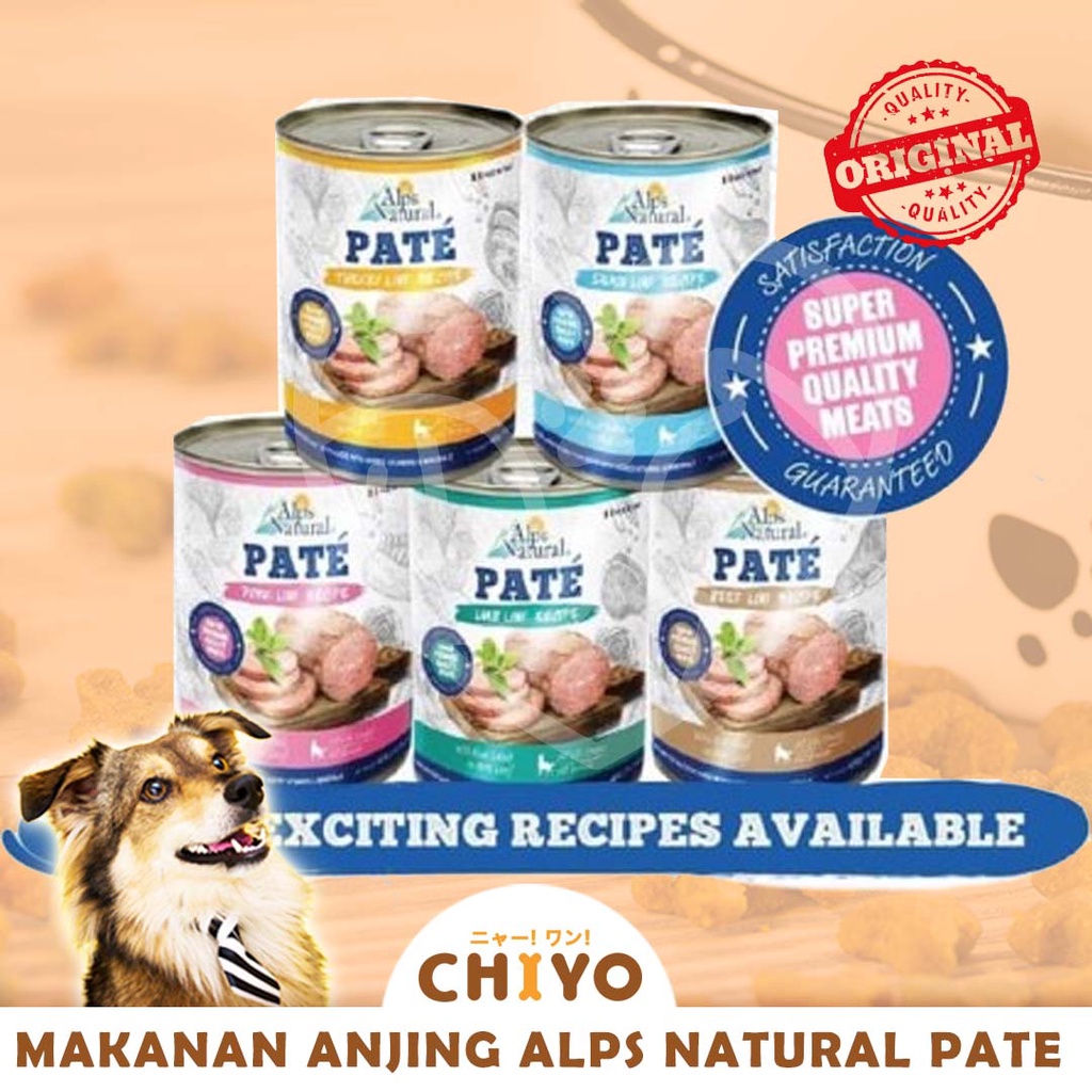 DOG FOOD PREMIUM ALPS NATURAL PATE 400 GR [ MAKANAN ANJING ]