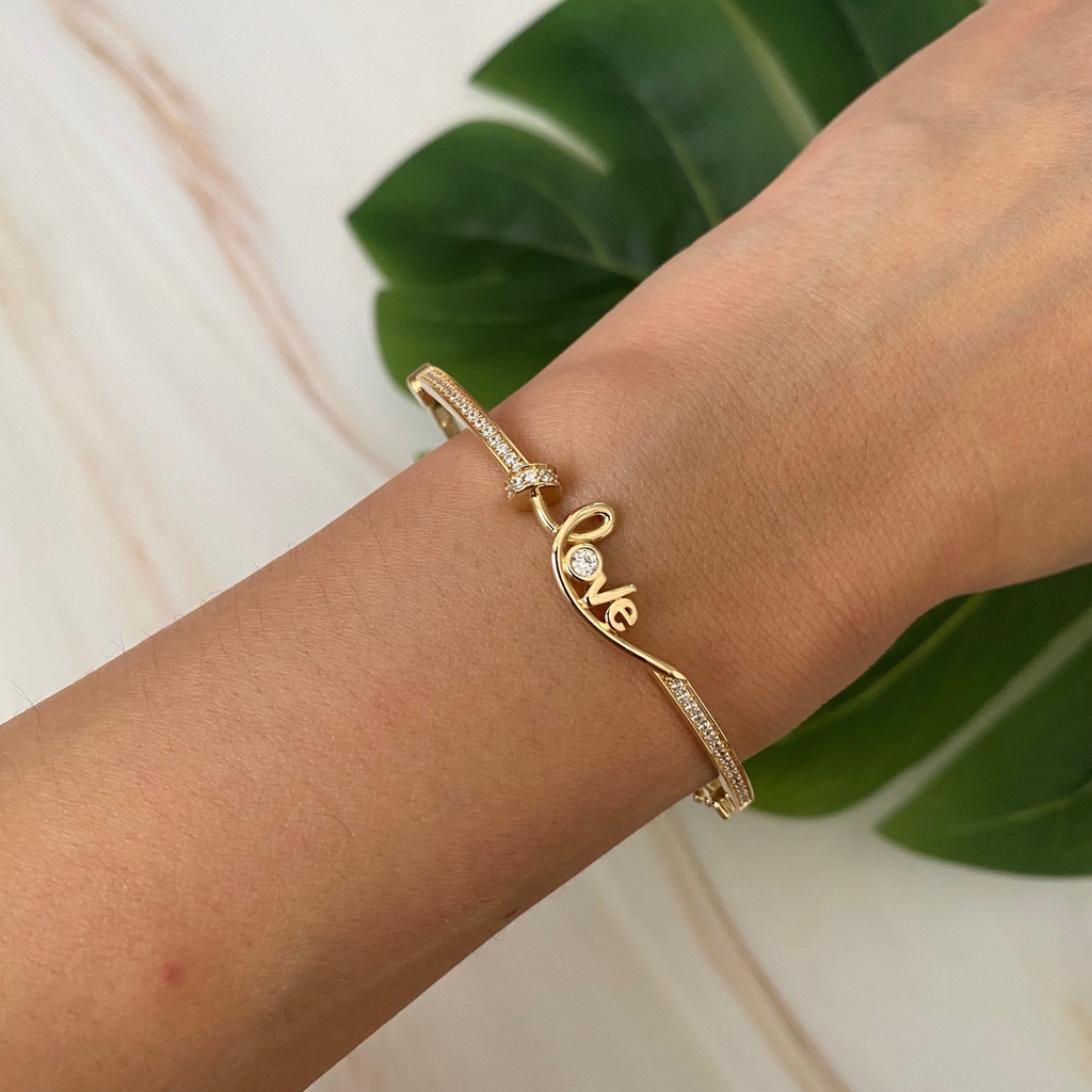 Gelang Kaku Emas Fashion Love Kadar 70% 6.76 Gram