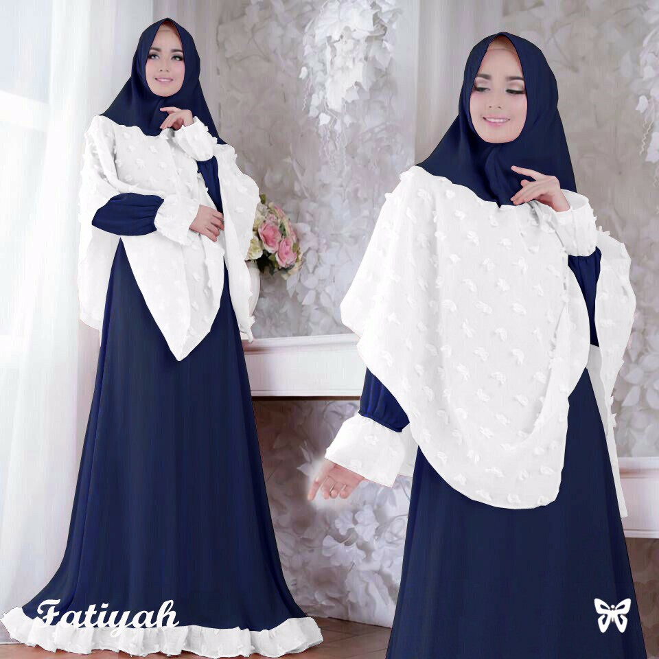 HOPYLOVY SALE - Gamis Maxi Dress + Bergo wanita Fatiyah Rubiah