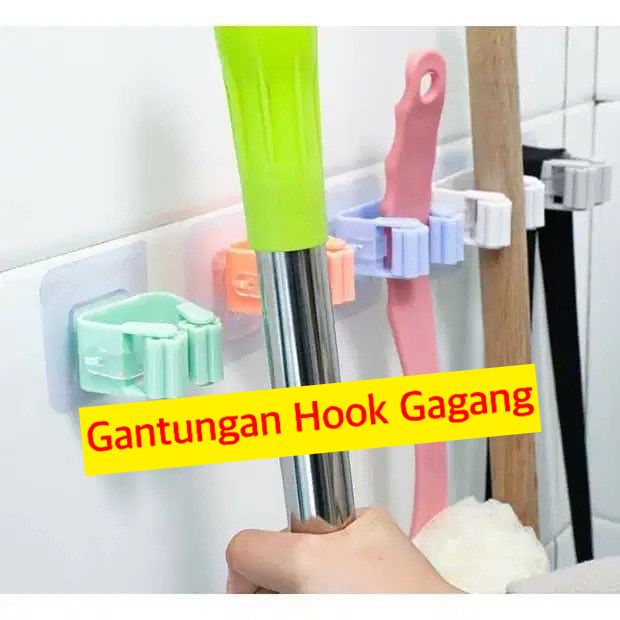 Gantungan Hook Untuk Gagang Sapu dan Pel Tempel alat masak perekat kuat