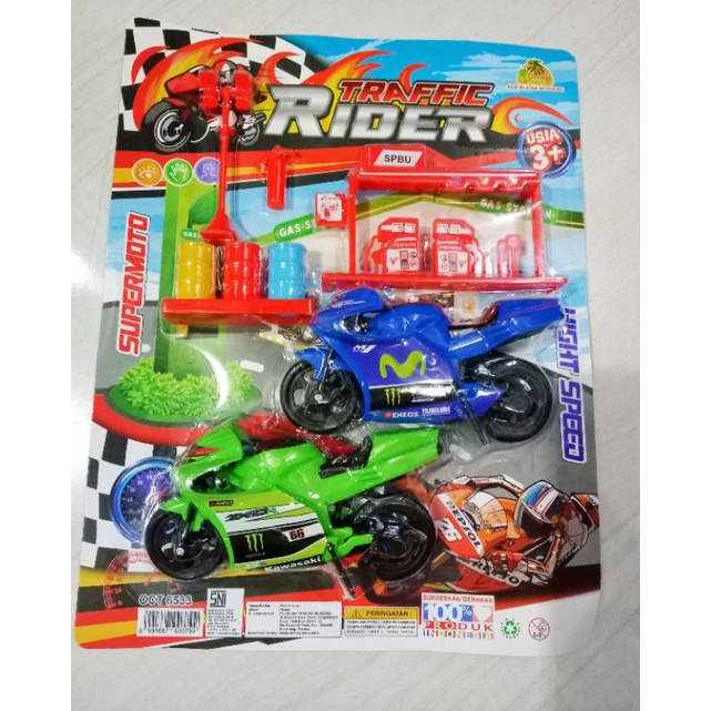 mainan motor gp +pom bensin