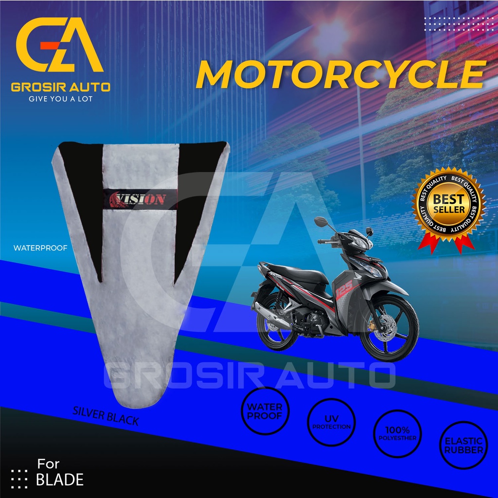 Cover Motor / Selimut Pelindung  Sarung Motor / Penutup Motor Blade Vision Silver Hitam Waterproof