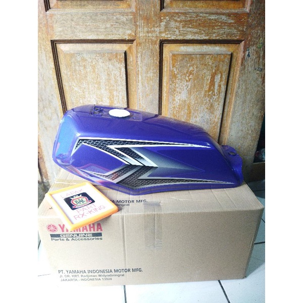 tangki rx king 2004 biru dan emblem tangki