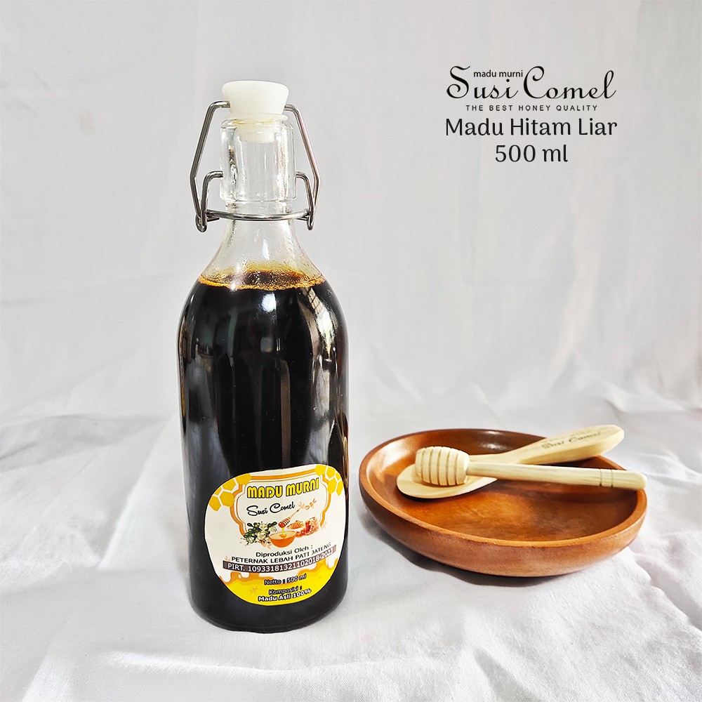 

[COD] madu Hitam Liar 500 ml MURNI ASLI [BOTOL KACA] - MADU SUSI COMEL