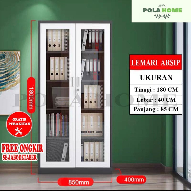 POLA FREE ONGKIR+RAKIT Filing Cabinet Besi Lemari Arsip Kantor