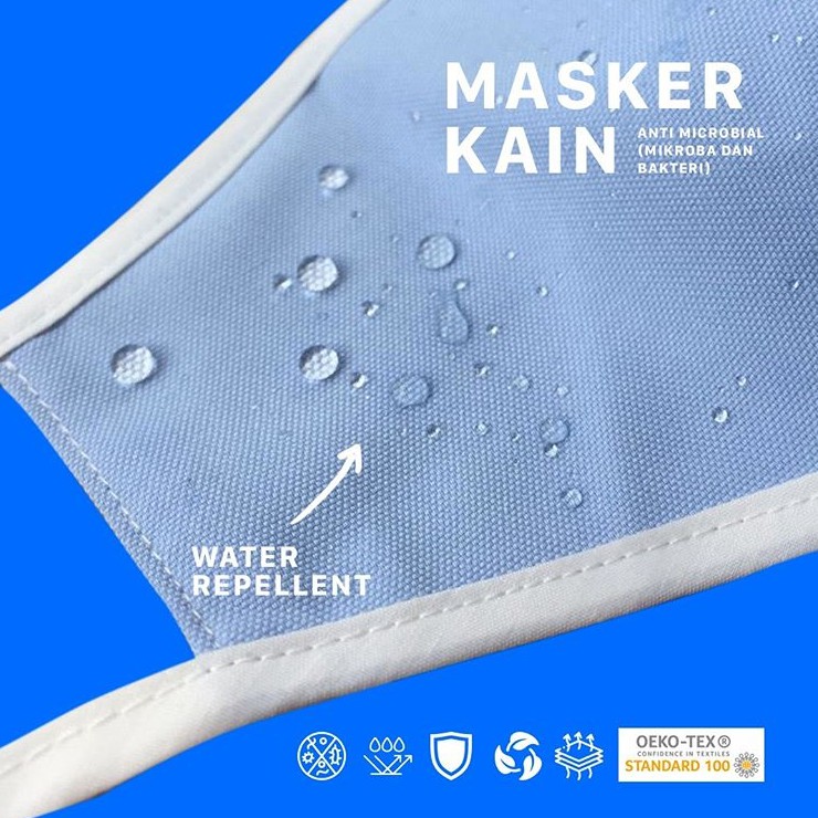 Masker Non Medis 2 Lapis Anti Air