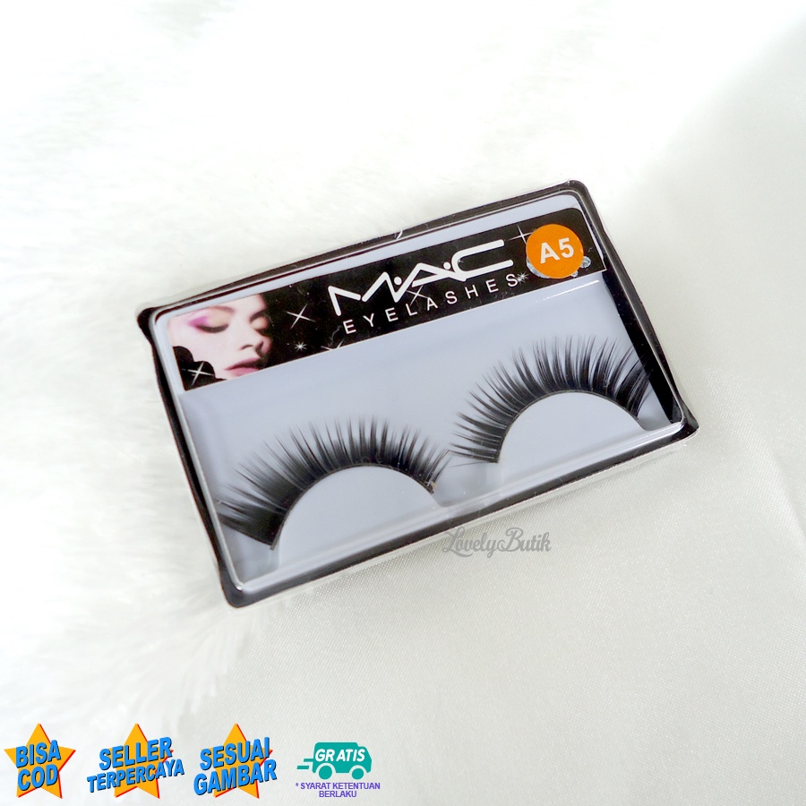 Lovelybutik - Bulu Mata Palsu Natural Lentik Tebal Eyelashes Lentik dan Lembut