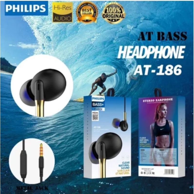 HF Philips AT- 186 /Headset Extra Bass Philips