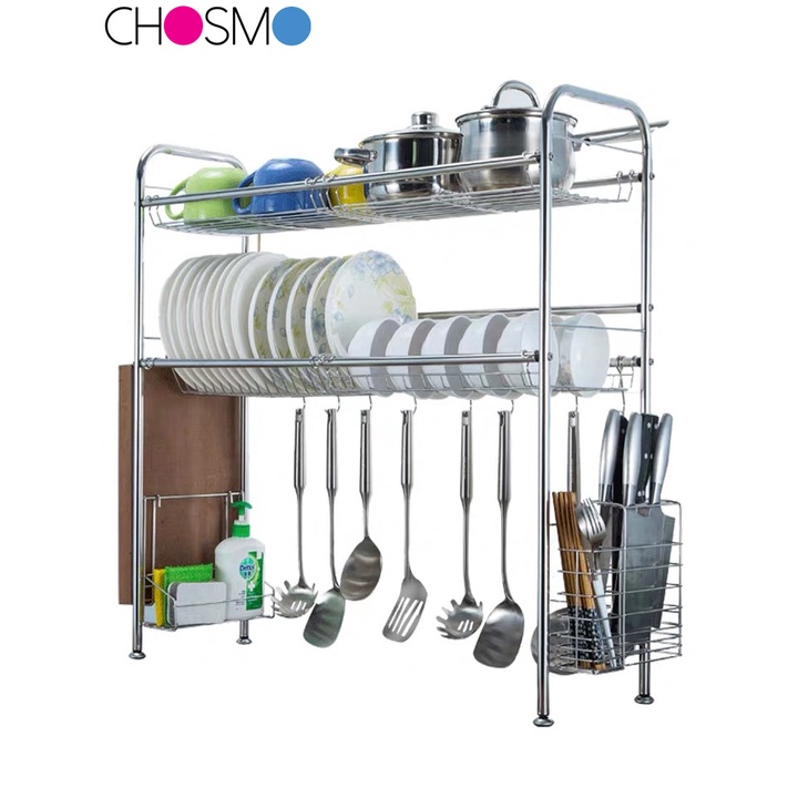Rak Piring Wastafel Dengan Kabinet Rak Wastafel Cuci Piring Rak Piring Stainless Steel Rak Dapur Multifungsi Dengan Aksesoris