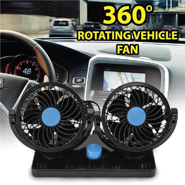 T304 Kipas Angin Mobil Double Headed Fan / Kipas Angin Mobil