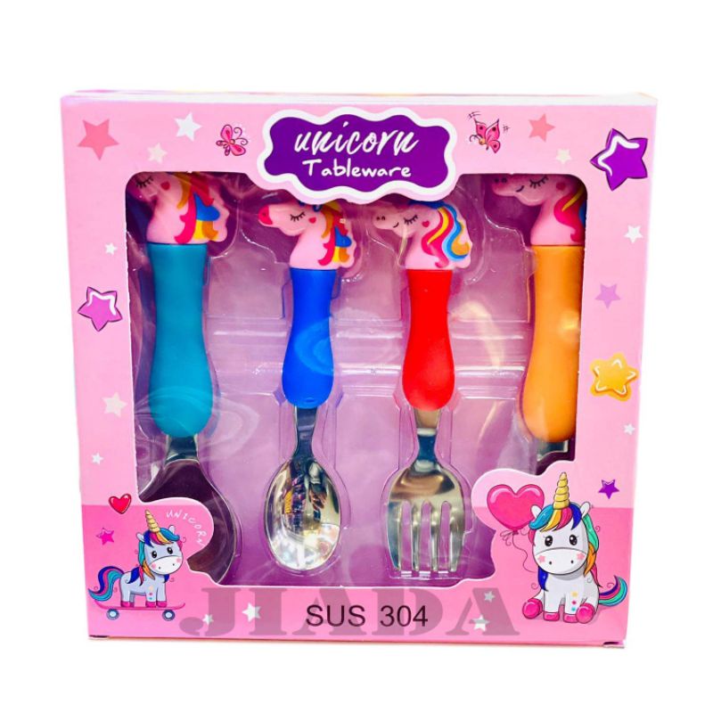 Set sendok anak  (1set 4pc)/set sendok unicorn