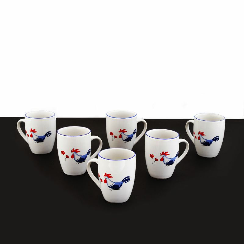 PIRING MUG MANGKOK GELAS AYAM JAGO HOMECO I AM BLUE