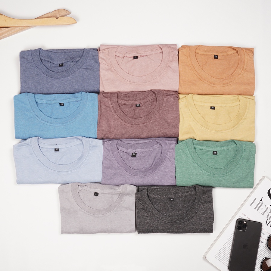 Kaos Lengan Pendek Twotone Misty Cotton 30s PAKET 6PCS RANDOM