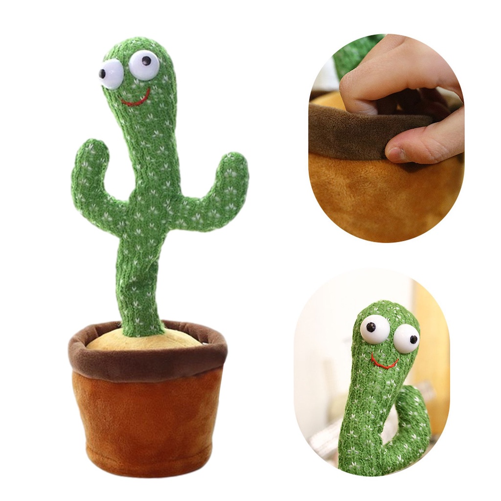 Dancing Cactus Plush Toy Electronic Shake Body Dengan Boneka Tanaman Lagu Inggris