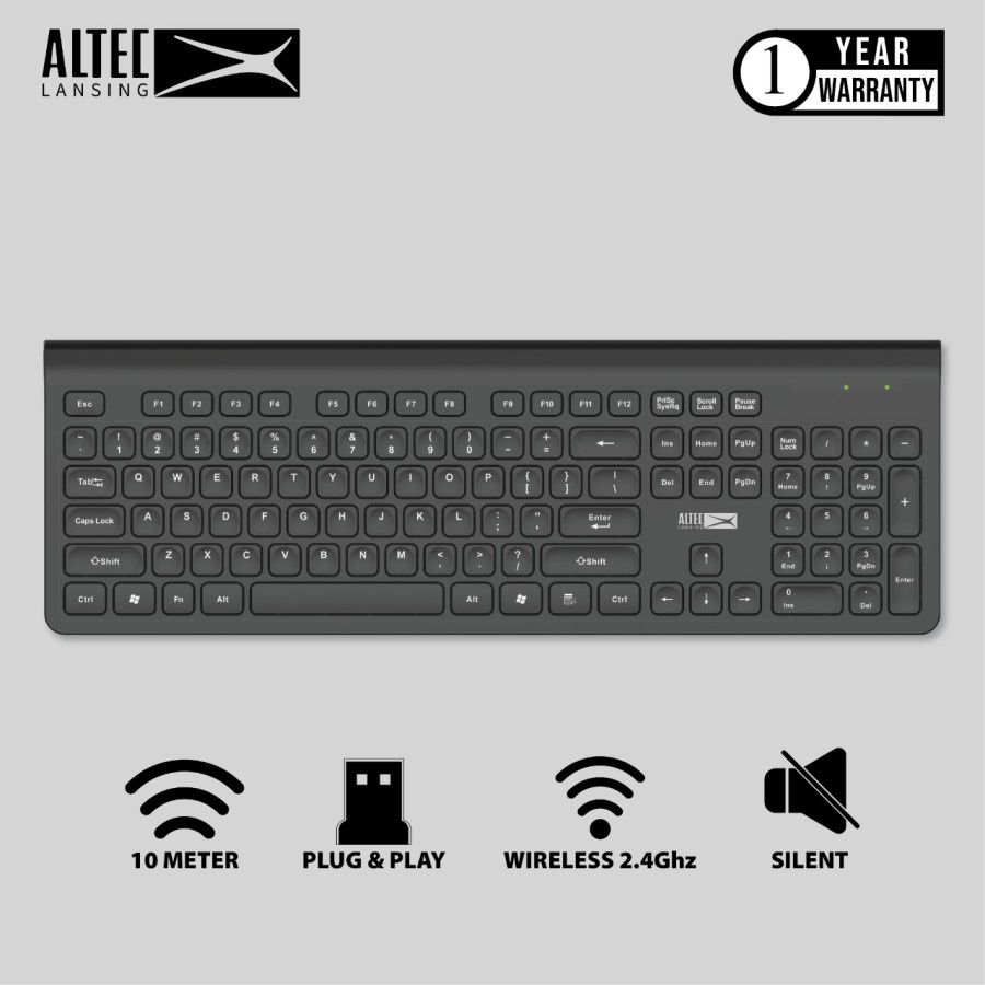 Altec Lansing Keyboard Wireless ALBK6265