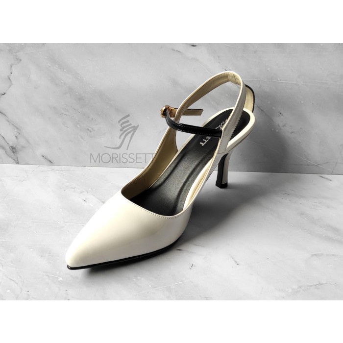 Ready Stok High Heels Morissett (MH92) Sandal Hak Lancip Wanita Putih (9 Cm) - 36, Putih