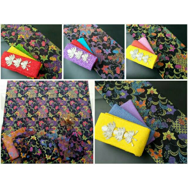 Grosir set kain batik print terang bulan pg dan embos